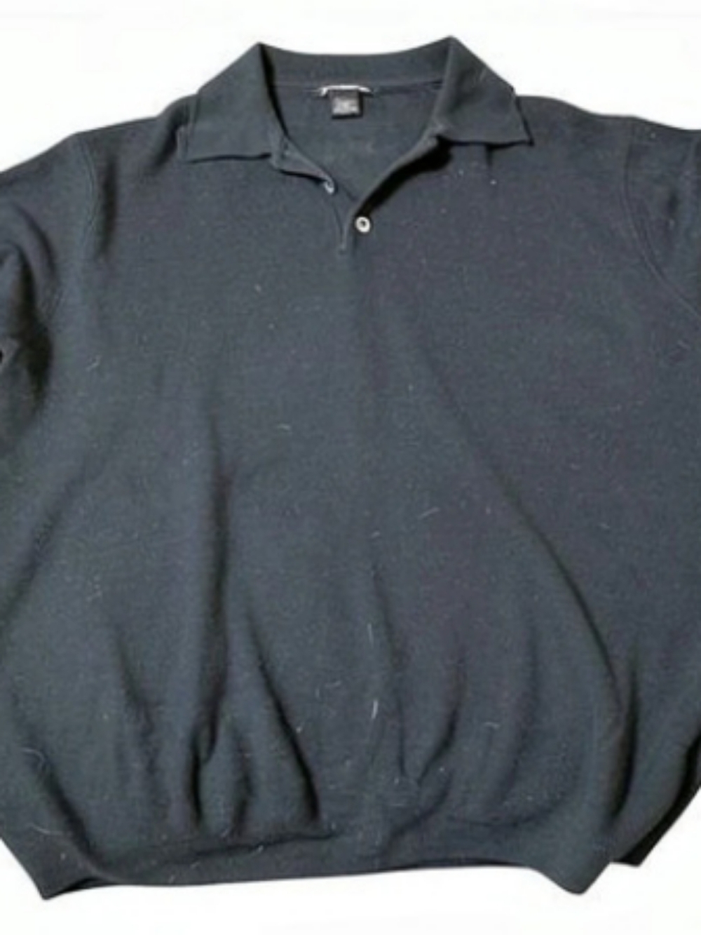 Weatherproof Long Sleeve Polo in Black Size Large